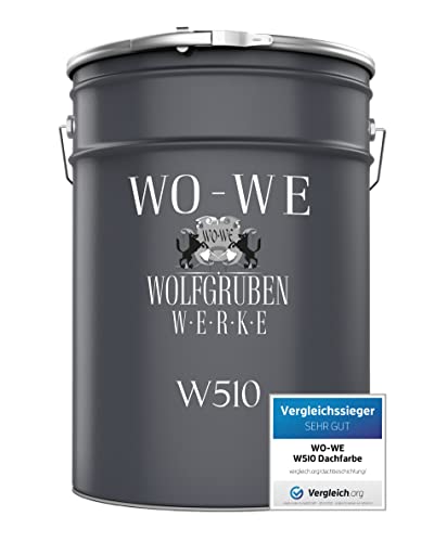 WO-WE Dachfarbe Sockelfarbe Dachbeschichtung Dachziegel W510 Moosgrün RAL 6005-20L von WO-WE