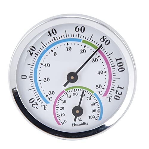 Mini-Innenthermometer-Hygrometer, 2-in-1-Temperatur-Feuchtigkeits-Hygrometer-Monitor-Messgerät, Luftfeuchtigkeits-Monitor-Messgerät Für Tisch, Küche, Büro von WOHPNLE