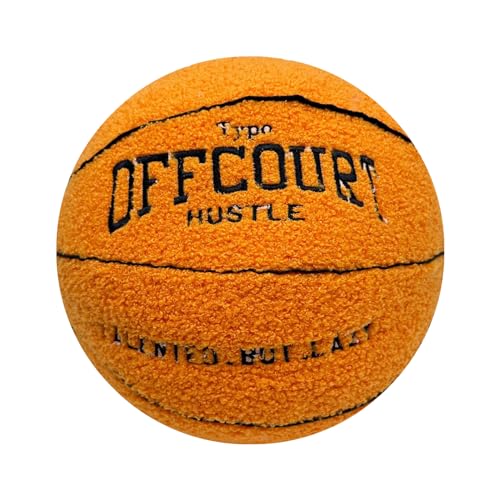 WOKICOR 3D Offcourt Basketball Kissen 25CM Plüsch Basketball Kissen 2024 Neues 3D Basketballkissen Kreative Basketball Wurfkissen Zimmer Dekorationen Party Geschenk für Kinder Basketball-Liebhaber von WOKICOR