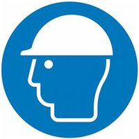 Safetymarking - Gebotsschild Kopfschutz benutzen, Schild, ø 200 mm von WOLK