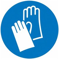 Safetymarking - Gebotsschild Handschutz benutzen, Schild, ø 200 mm - blau/weiß von WOLK
