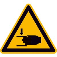 Safetymarking ® - Warnschild Fol Handverletzung SL100mm von WOLK
