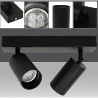 Deckenleuchte Deckenleuchten Deckenspots Retro Deckenlampe 2-flammig 4W led Deckenstrahler Küche - Schwarz - Vingo von VINGO