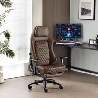 Woltu - Bürostuhl Ergonomischer Gaming Stuhl Schreibtischstuhl mit adaptiver Lendenwirbelstütze, hochdichtem Formschaum, Fußstütze Armlehnen, 150 kg von WOLTU