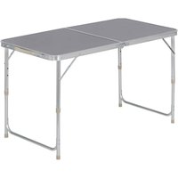 Campingtisch Klapptisch Gartentisch Arbeitstisch Balkontisch höhenverstellbar Aluminium mdf Grau - grau - Woltu von WOLTU