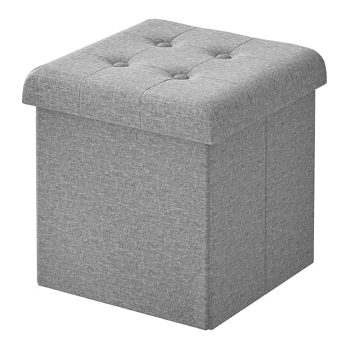 WOLTU Sitzhocker mit Stauraum, Faltbarer Hocker mit Deckel, Fußhocker Falthocker Sitzwürfel Aufbewahrungshocker, für Wohnzimmer Schlafzimmer, 30x30x30 cm, Hellgrau WOLTU Sitzhocker mit Stauraum, Faltbarer Hocker mit Deckel, Fußhocker Falthocker Sitzwürfel Aufbewahrungshocker, für Wohnzimmer Schlafzimmer, 30x30x30 cm, Hellgrau von WOLTU