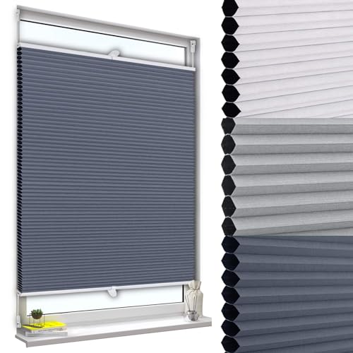 WOLTU Wabenplissee ohne Bohren Verdunklung Thermo Doppelplissee Klemmfix Zweifarbig 60x120cm Blau-Weiß, Plissee Faltrollo Sonnen-, Sicht- & Schallschutz, Jalousie Plisseerollo für Fenster & Tür WOLTU Wabenplissee ohne Bohren Verdunklung Thermo Doppelplissee Klemmfix Zweifarbig 60x120cm Blau-Weiß, Plissee Faltrollo Sonnen-, Sicht- & Schallschutz, Jalousie Plisseerollo für Fenster & Tür von WOLTU