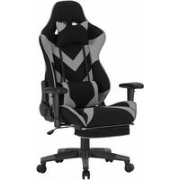 Woltu - Racing Stuhl Gaming Stuhl Bürostuhl Schreibtischstuhl Sportsitz mit Kopfstütze und Lendenkissen, Armlehne verstellbar, mit Fußstütze, von WOLTU