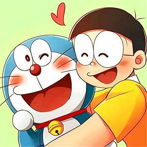 5D Diamond Painting Diamant Malerei Painting Bilder, Wowdecor Nobita Doraemon Cartoons Charakter Full Set Groß DIY Diamant Gemälde Malen Nach Zahlen von WOWDECOR