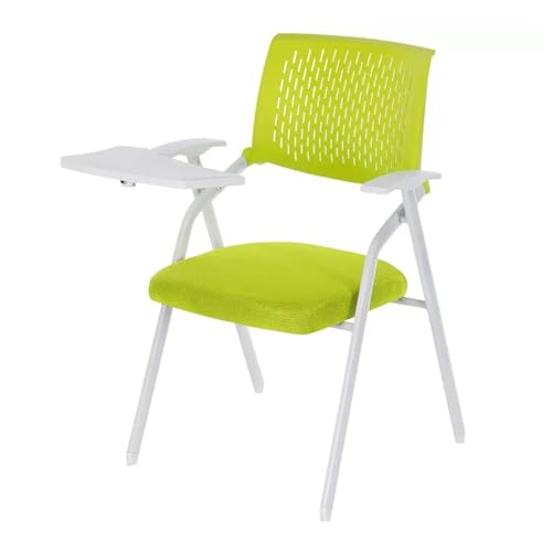 WRYSQBHJYB Klappstuhl, All-in-One-Ergonomic Chair mit Schreibblock, Relaxsessel Outdoor für Büro, Schule, Zuhause, Konferenztraining mit Mehreren Personen(Color:Green) von WRYSQBHJYB