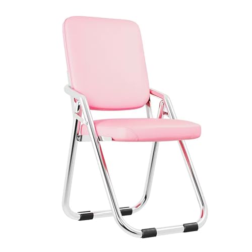 WRYSQBHJYB Klappstuhl mit Kissen, Gepolsterte Klappstühle, Klappbare Stühle für Zuhause und Büro, Veranstaltungen Drinnen und Draußen(Color:Pink) von WRYSQBHJYB