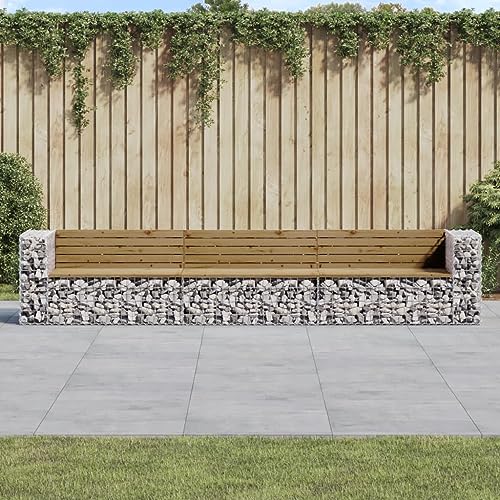 WSJHUHK Gartenbank Gabion Design 347x71x65,5cm Kiefer imprägniert WSJHUHK Gartenbank Gabion Design 347x71x65,5cm Kiefer imprägniert von WSJHUHK