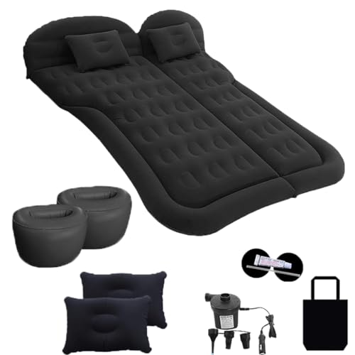 WSLZMM Auto Matratze für BYD S6, Auto Luftmatratze Camping Aufblasbare Matratze Bewegliche Dickere Luftbett Aufblasbares Bett,D-Black von WSLZMM