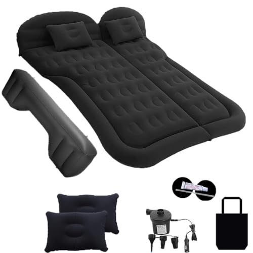 WSLZMM Auto Matratze für BYD S7, Auto Luftmatratze Camping Aufblasbare Matratze Bewegliche Dickere Luftbett Aufblasbares Bett,B-Black von WSLZMM