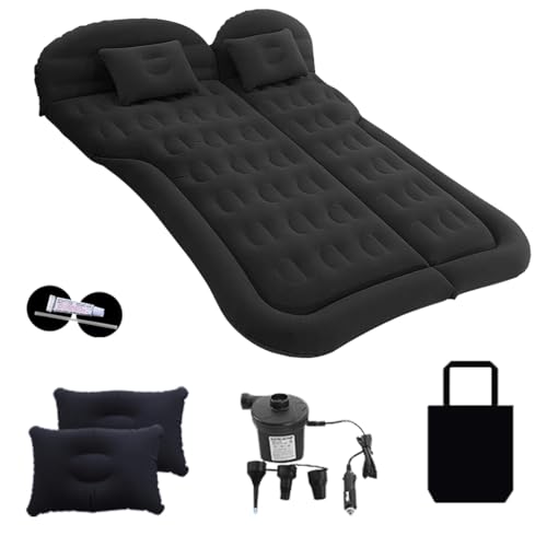 WSLZMM Auto Matratze für BYD Song 2015, Auto Luftmatratze Camping Aufblasbare Matratze Bewegliche Dickere Luftbett Aufblasbares Bett,A-Black von WSLZMM