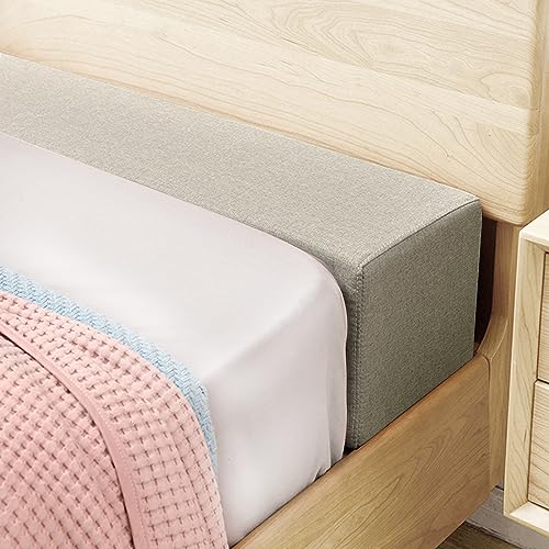 Matratzenkeil, zum Füllen der Lücke zwischen Matratze und Kopfteil/Wand/Bett, Liebesbrücke für Matratzen für alle gängigen Matratzen, Hochdichter Schwamm mit abnehmbarem Bezug(160x15x18cm-héllgrau) von WUIOYNF