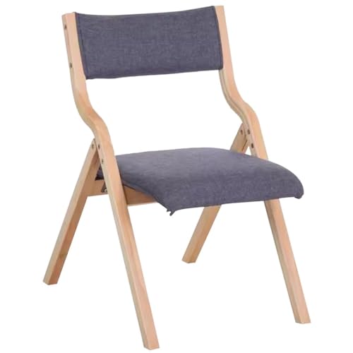 Abnehmbarer Büro-Klappstuhl, Tragbarer Klappbarer Stuhl für den Heimgebrauch, Minimalistischer Küchenklappstuhl aus Holz (Color : Dark Gray, S : 48.5 * 46 * 76.5 cm) von WXBHOZ