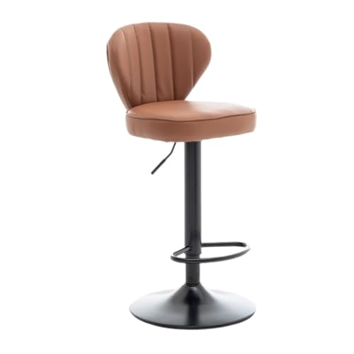WXHZHQ Bar StüHle Bar Stuhl Heben Und Drehen Moderne Einfache Hause Rückenlehne Licht Luxus Mode Hohe Stuhl Bar Stuhl Barhocker Bar Chair (Color : Brown, Size : A) von WXHZHQ