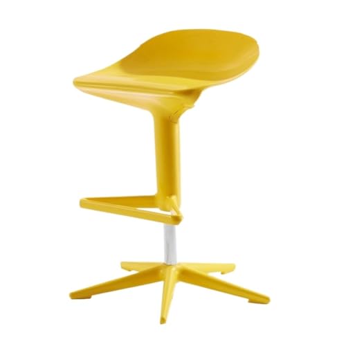 WXHZHQ Bar StüHle Barhocker, Löffel, Kreativer Rotierender Hoher Barhocker, Einfacher Rezeptionsstuhl, Teleskophocker, Lift, Home-Barstuhl Bar Chair (Color : Yellow, Size : A) von WXHZHQ