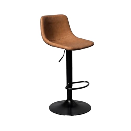 WXHZHQ Bar StüHle Barstuhl, moderner minimalistischer Barstuhl, Barstuhl, Haushalts-Hochhocker, anhebbarer Barhocker, Rückenlehne, spezieller Hocker Bar Chair (Color : Brown, Size : A) von WXHZHQ