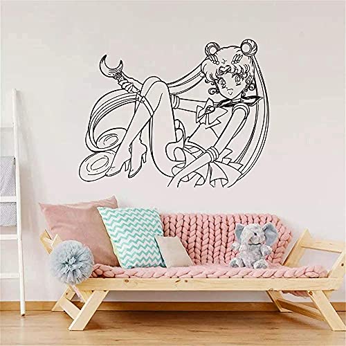 Bar Wandtattoo Aufkleber Sailor Moon Wandtattoo Manga Anime Home Interior Schlafzimmer Wanddekoration Tür 58 X 75 Cm von WYFCL