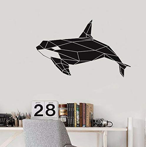 Geometrische Orca Orca Wandtattoo Meerestier Vinyl Aufkleber Büro Klassenzimmer Kinderzimmer Badezimmer Wohnkultur 42X68 Cm von WYFCL