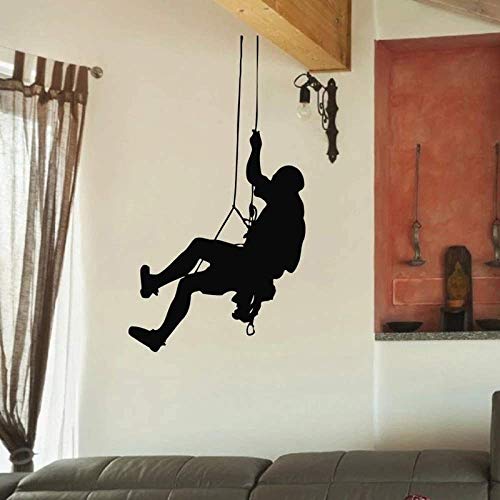 Klettern Vinyl Wandtattoo Sport Gym Klettern Wandbild Aufkleber Schlafzimmer Fitness Aufkleber Jungen Zimmer Home Decoration 84X57Cm von WYFCL