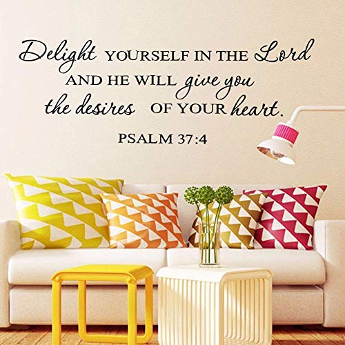 Bibel Vers Vinyl Wandaufkleber Schrift Wort Zitat Wandkunst Abziehbilder Vinyl Bibel Vers Wandbild Home Decoration 57X20Cm von WYFCL