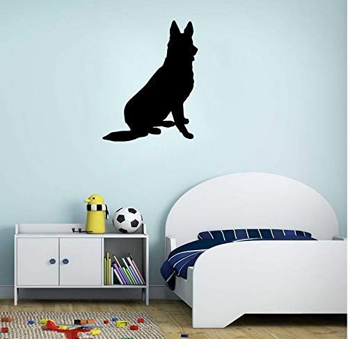 Deutscher Schäferhund Hund Wandaufkleber Tiere Wandtattoo Kids Home Decor Pvc 69X55Cm von WYFCL