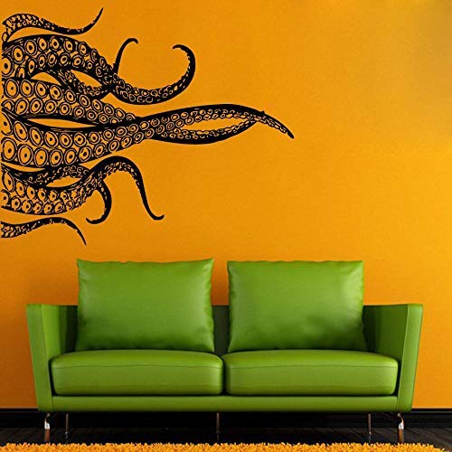 WYFCL Meerestier Vinyl Wandtattoo Octopus Tentakel Wandaufkleber Badezimmer Dekoration Tapete Octopus Style Badezimmer Kunst Tapete 42X48Cm von WYFCL