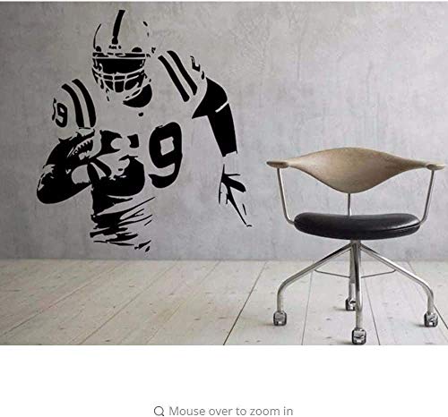 Wandaufkleber Kunst Aufkleber Und Wandbilder American Football Football Spieler Sport Super Bowl Aufkleber Indoor Art Wandbild Aufkleber 57X64Cm von WYFCL