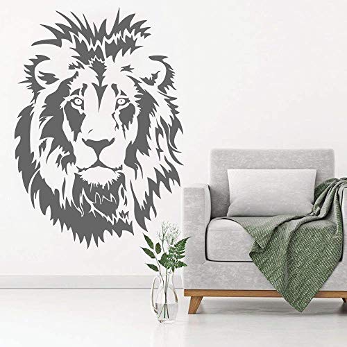 Wandaufkleber Löwenkopf Kinder Wandtattoo Vinyl Wandaufkleber Tier Posterdekoration Für Jungen Schlafzimmer Wohnzimmer Bürohaus Wohnkultur 57X83Cm von WYFCL