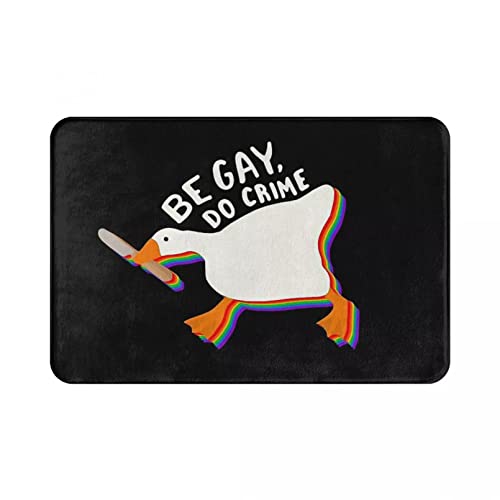 WZXKR Fußabtreter Küche Rutschfester Teppich Be Gay Do Crime Untitled Gans Wohnzimmermatte Willkommen Fußmatte Wohnkultur Teppich Fußmatten Innentürmatten Waschbare Fußmatten-50x80cm von WZXKR