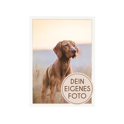 Wackadoo Bilderrahmen Holz mit eigenem Foto 29,7x42 cm DIN A3 (hoch) cm weiß - Poster mit Wunschmotiv - Personalisiertes Geschenk - Wunschmotiv von Wackadoo