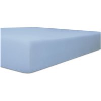Kneer Vario-Stretch Spannbetttuch für Matratzen bis 30 cm Höhe Qualität 22 Farbe eisblau 180-200x200-220 cm von WÄSCHEFABRIK KNEER E.K.