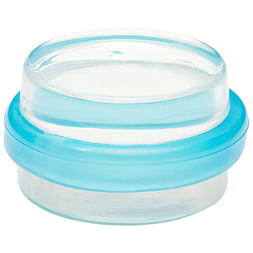 WAGNER Bodentürstopper CLEAR CYAN/BLAU - Durchmesser Ø 38 x 22 mm, hochwertiger Kunststoff, transparent/blau, selbstklebend, rückstandslos entfernbar - 15501611 von WAGNER