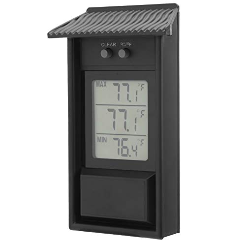 Digitales Temperaturmessgerät Wasserdichtes Thermometer für Den Außenbereich Temperaturanzeige -20~50 ℃ Unterstützt ℃ / ℉ Temperatureinheitsanzeige für Hausgarten-Gewächshaus von Walfront