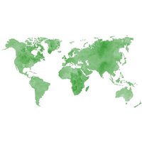 Wall-Art Wandtattoo "Grüne Weltkarte Bilderrahmen", (1 St.), selbstklebend, entfernbar von Wall-Art