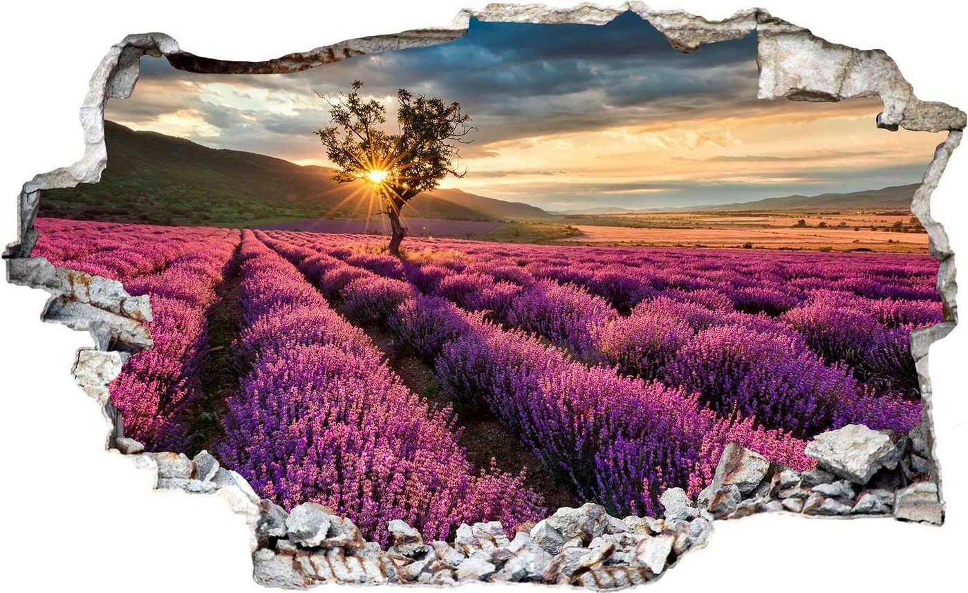 Wall-Art Wandtattoo Lavendel in der Provence, selbstklebend, entfernbar von Wall-Art
