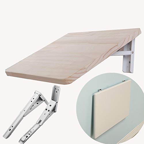 GCDW Wandtisch, Klapptisch Aus Holz, Wandregal, K-förmige Halterung, Klappbar, Platzsparend von Wall-mounted table
