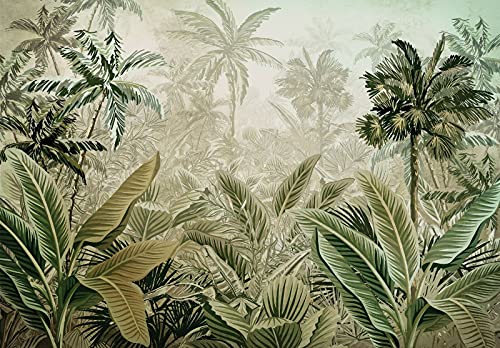 Fototapete Wald Amazonia Dschungel Tropische Natur Pflanzen Wohnzimmer Schlafzimmer Moderne Wandtapete Vlies Tapete UV-Beständig Montagefertig (13921, V10 (368x280 cm) 4 Bahnen) von WallArena