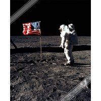 Buzz Aldrin Moon Poster - Planting Usa Flag On The Uk, Eu Usa Domestic Shipping von WallArtPrints4uUSA