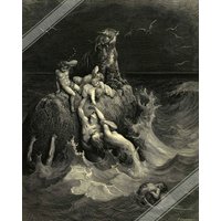 Gustave Dore Poster, The Sintflut Print, Von La Grand Bibel De Tours 1866 Uk, Eu Usa Inlandsversand von WallArtPrints4uUSA