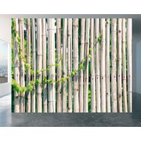 Bambus-Tapete - Selbstklebende, Von Der Natur Inspirierte Wohnzimmer-Wanddekoration, Einfach Anzubringen, Abnehmbar Und Wasserfest, Heimwerker von WallArtsOnline