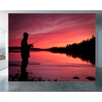 Tapeten-Wandbild Serene Sunset Herum von WallArtsOnline