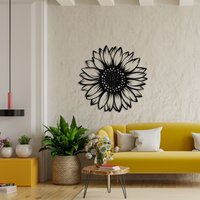 Sonnenblume Metall-Wandkunst, Muttertagsgeschenk, Blumen-Wandkunst, Goldene Blumen-Wanddekoration, Seehaus-Dekor, Geschenk Für Sie von WalladoraHomeDecor