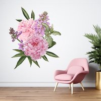 Wandtattoo Blumen | Buntes Schöne Wandaufkleber Für Schlafzimmer Dekor Wohnzimmer Du015 von WallifyDesigns