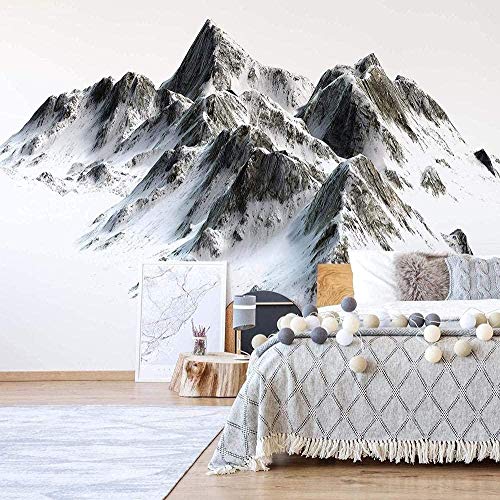 3D Tapete Natur Weiß Schnee Berg 3D Design Tapete Fototapeten Vlies Tapeten Vlies Tapete Wandtapete Moderne Dschung Wanddekoration fototapete 3d Tapete effekt Vlies wandbild Schlafzimmer-300cm×210cm von Wallpaper-3D-XLM