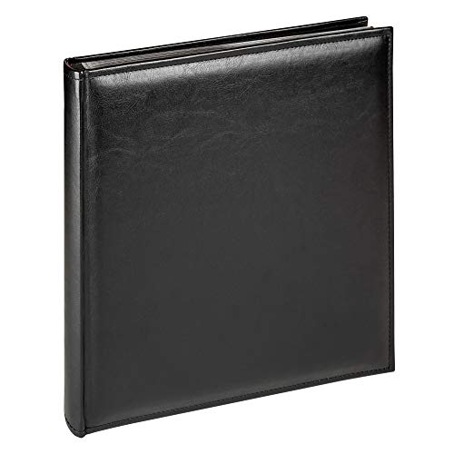 walther design Fotoalbum schwarz 28 x 30,5 cm Kunstleder mit umlaufende Steppnaht, Deluxe FA-386-B von walther design