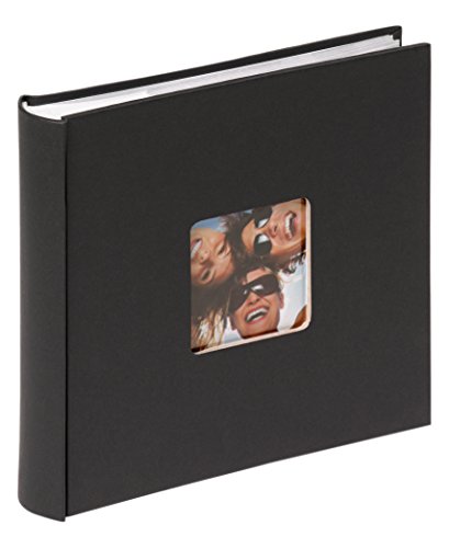 walther design Fotoalbum schwarz 200 Fotos 10 x 15 cm Memo-Einsteckalbum mit Cover-Ausstanzung, Fun ME-110-B von walther design